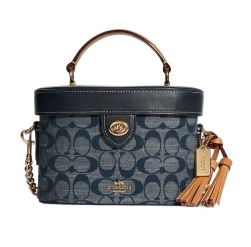 Coach C8165 Gold/Denim Multi Kay Crossbody In Signature Chambray