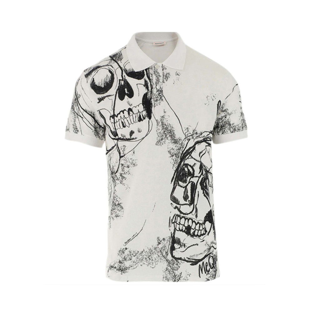 ALEXANDER MCQUEEN Mens' Short Sleeve T-Shirt White
